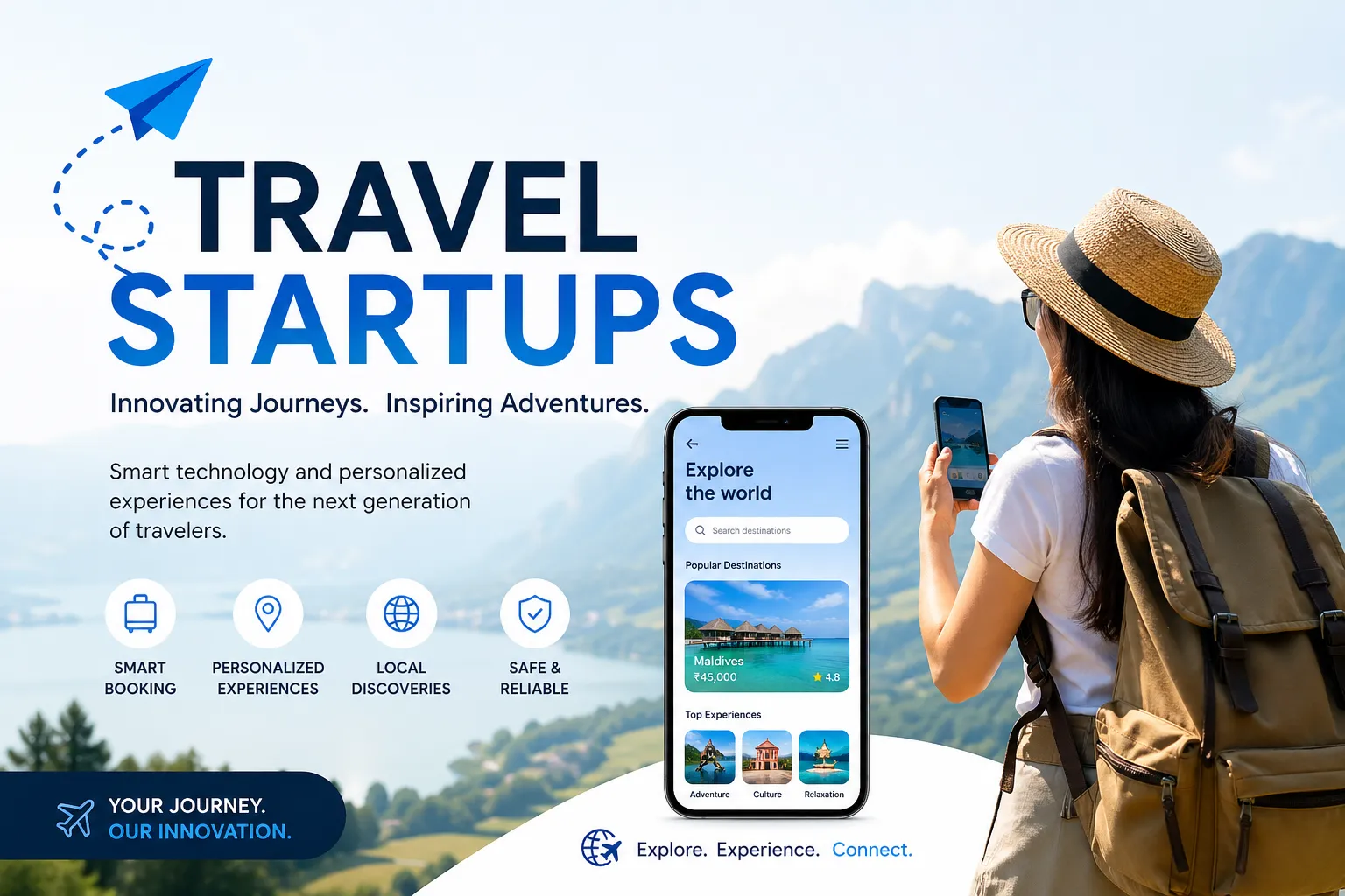 Travel startup mobile booking platform